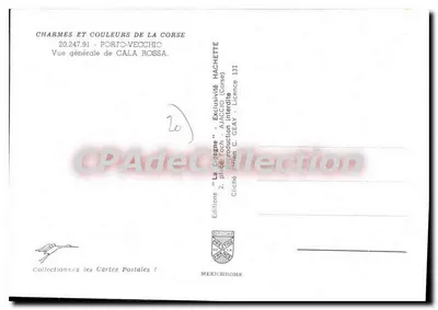 Cala Rossa — Porto-Vecchio — Edições Hachette — Verso