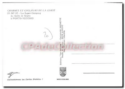 Playa de Porto-Vecchio — Golfo de Sogno — Ediciones 'La Girame' — Reverso