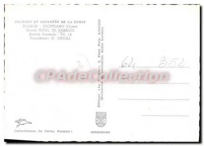 Grand Hôtel de Baracci — Propriano (Córcega) — Éditions La Cigogne — Reverso