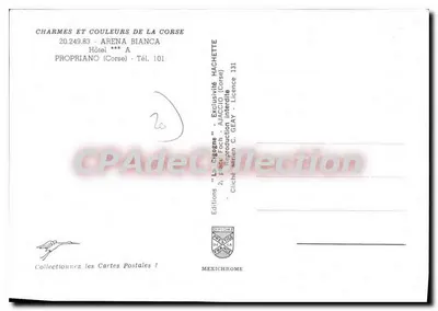 Aéropostale del hotel Arena Bianca en Propriano — Ediciones Iris — Reverso