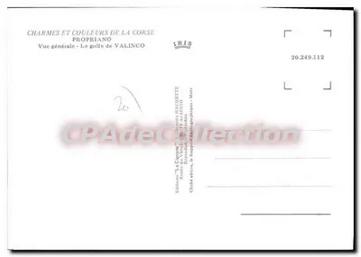 Propriano — Ogólny widok — Golfo di Valinco — Wydawnictwo 'La Cigogne' i IRIS — Rewers