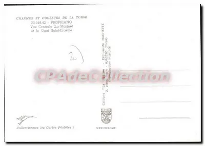 Propriano — Widok centralny (La Marine) i Quai Saint-Erasme — Wydawnictwo Hachette — Rewers