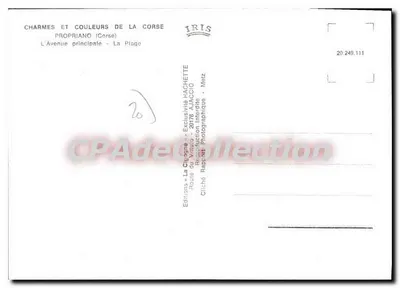 Propriano (Korsyka) — Plaża — Éditions La Gicogne, seria 20.249.111 — Rewers