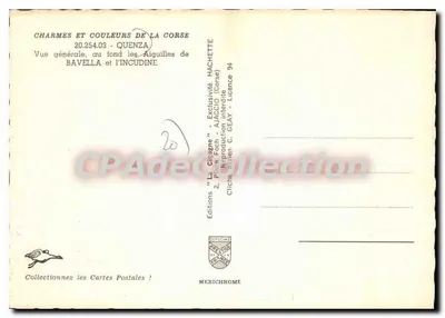 Quenza — Algemene uitzicht op de Aiguilles de Bavella en de Incudine — Edities AJACCIO — Achterkant