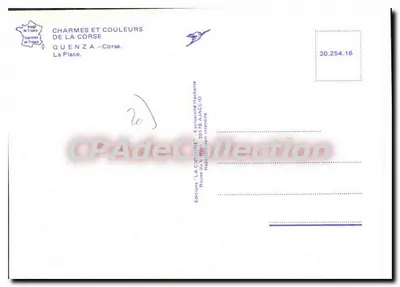 Kerk van Quenza — Corsica — Uitgaven 'La Corsica' n°20.254.16 — Achterkant