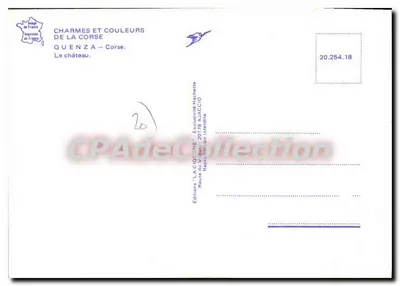 Quenza — Het kasteel — Uitgaven 'La Cigogne' en Hachette — Achterkant