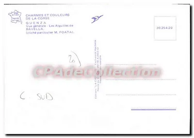 As Agulhas de Bavella — Quenza — Edição 'La Cio-Cio' — Verso
