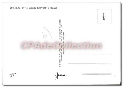 सागोने — विभिन्न पहलू — 'LA CIGONE' के संस्करण n°20.348.93 — पीछे