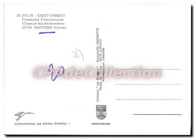 Saint-Damien Sartène — Kościół i krajobraz — Wydawnictwo Diplôme — Rewers
