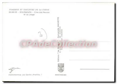 Solenzara — Côte des Nacres, playa — Ediciones "La Grange" — Reverso