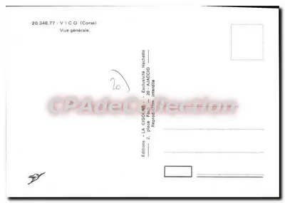 Vico (Korsyka) — ogólny widok — Wydawnictwo «LA CIGOGNE» — Rewers