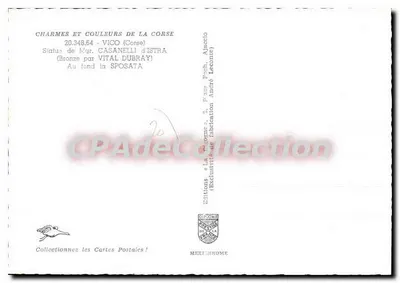 Statua Mgr. Casanelli z Istry — Vico (Korsyka) — Wydawnictwo Mexi-Chrome — Rewers
