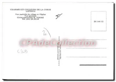 Lopigna — częściowy widok kościoła i ogólny widok wsi — Wydawnictwo La Cigogne — Rewers