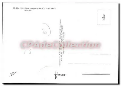Sollacaro — Różne widoki — Wydawnictwo 'LA CIGOGNE', nr 20.284.15 — Rewers
