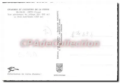 Orto — Pittoreski widok wioski (Wys. 650 m.) — Wydawnictwo Hachette — Rewers