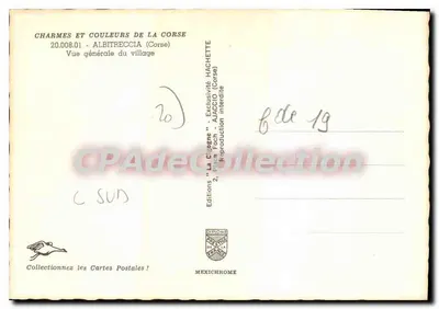 Albitreccia (Korsyka) — Ogólny widok wsi — Wydawnictwo Hachette — Rewers