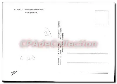 Grosseto (Korsyka) — Ogólny widok — Wydawnictwo LA CIGOGNE — Rewers