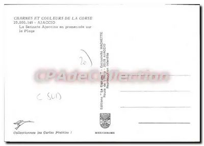 La Serinata Ajaccina — spacer nad plażą — Éditions Diplome, seria 20.000.149 — Rewers