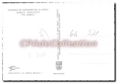 Sollacaro — Vista geral — Éditions La Chèvigne, Ajaccio — Verso