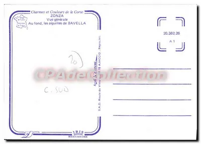 Bavella — Vista geral — S.A.D. Routs du Vitullo — Verso
