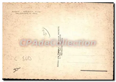Bâtoigna (Córsega) — Vista geral do vilarejo — Edições « La Gigogne » — Verso