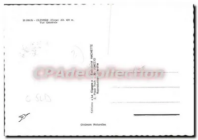 Olivese (Corsica) — Vista Generale — Edizioni « La Ciose » Hachette — Verso