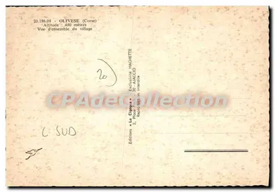 ओलिवेज़ (कॉर्स) — गांव का एक व्यापक दृश्य — प्रकाशक « ला सिगोन्ने » — पीछे