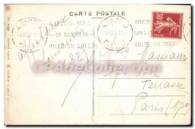 Paysage de PIANA — widok jeziora z pasterzami i kozami — J. Moretti, nr 1100 — Rewers