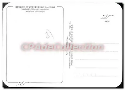 Morosaglia — wieś na Korsyce — Wydawnictwo Larrieu, nr 206157 — Rewers