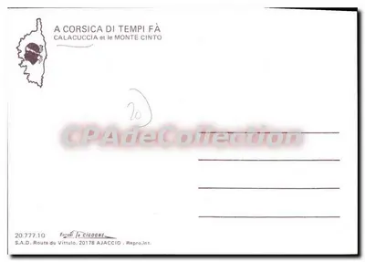 Calacuccia i Monte Cinto — S.A.D. Route du Vittulo, 20178 Ajaccio — nr 20.777.10 — Rewers