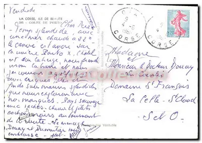 Golf van Porto — Corsica — reproduktie door BACILIA — Achterkant
