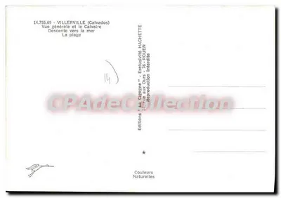 Villerville — Algemene uitzicht, kruis en strand — Uitgaven 'La Giroune' Hachette — Achterkant