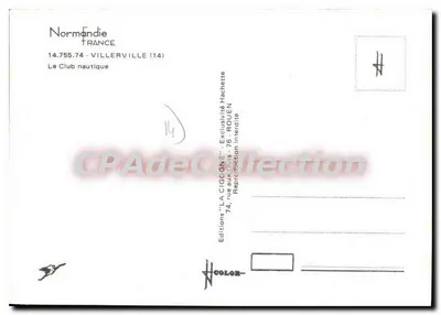 विलेर्विल के समुद्र तट — नौका क्लब का दृश्य — प्रकाशक 'ला सिकॉन' — पीछे
