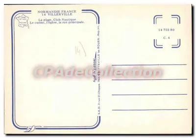 Villerville — vista panoramica — S.A.D. 14 Villerville — Verso
