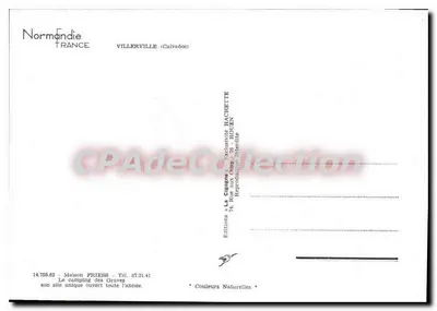 O camping dos Graves — Villerville (Calvados) — Éditions Hachette — Verso