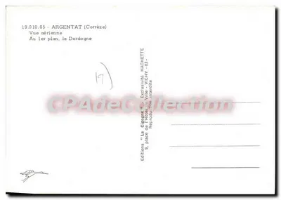 Argentat (Corrèze) — Widok z lotu — Editions La Cigogne, Vichy — Rewers