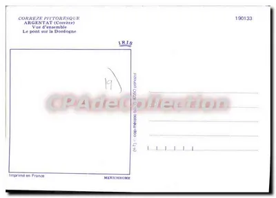 Argentat (Corrèze) — Vista geral — IRIS, n° 190133 — Verso