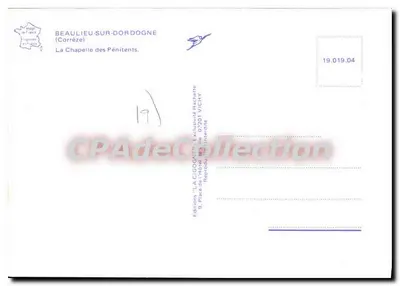 A Capela dos Penitentes — Beaulieu-sur-Dordogne (Corrèze) — Éditions 'LA CIGOGNE' — Verso