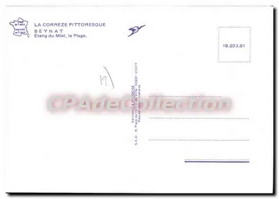 Jezioro Miel Beynat — Wydawnictwo La Cigogne, nr 19.023.01 — Rewers