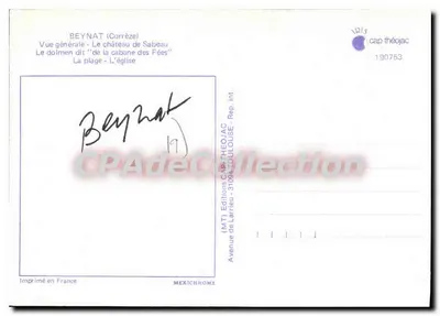 Beynat — Corrèze — pamiątki — Éditions de Larrieu — Rewers