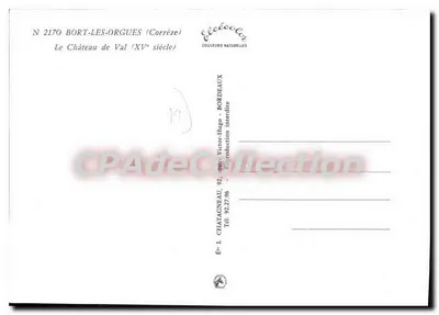 Zamek w Val — Bort-les-Orgues (Corrèze) — Élécé — Rewers