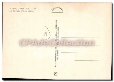 Briève - Fachada da postagem — Editor Élécolor, n° 2023 — Verso