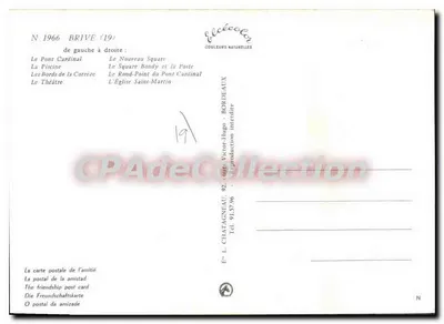 Brive — Lembrete — Editado por Élécolore, N° 1966 — Verso