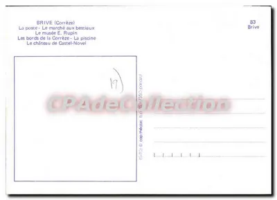 Brive — Em Corrèze — CPAdeCollection — Verso