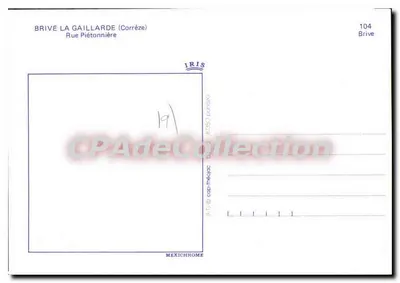 Mercado de frutas — Brive-la-Gaillarde — editor IRIS, n° 104 — Verso