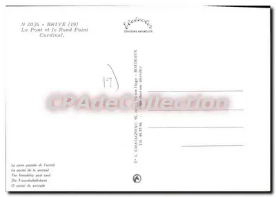 Brive-la-Gaillarde — Most i rond-point kardynała — Élécé — Rewers