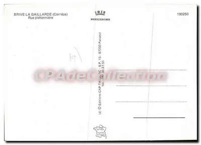 Brive-la-Gaillarde — Rua pedonal — Edições CAP-THÉOAC — Verso