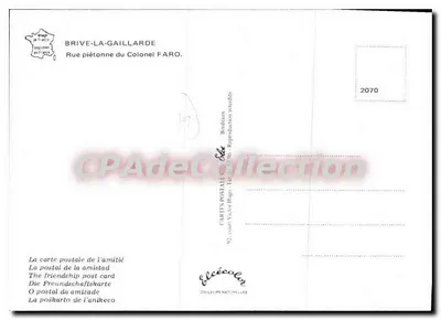 Vista da rua pedestre do Coronel Faro em Brive-la-Gaillarde — Editor Elcé — Verso