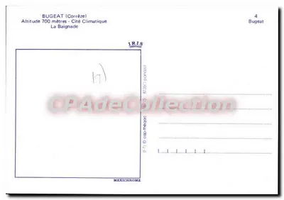 Bugeat (Corrèze) — A Natação — IRIS — Verso