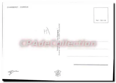 Chamberet - Corrèze — Selos adesivos — Edição 'La Cigogne' Toulouse — Verso